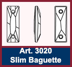 Preciosa Maxima Slim Baguettes Sew On Stone Diagram